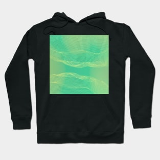 digital green wave Hoodie